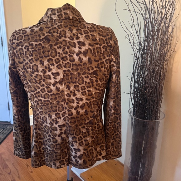 Fashion Bug Leopard Print Suit Jacket - Picture 2 of 5
